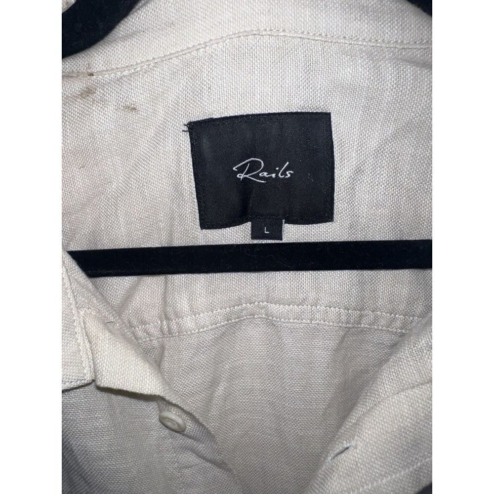 Rails Button Up Charli Shirt Hummus Color Cotton … - image 3